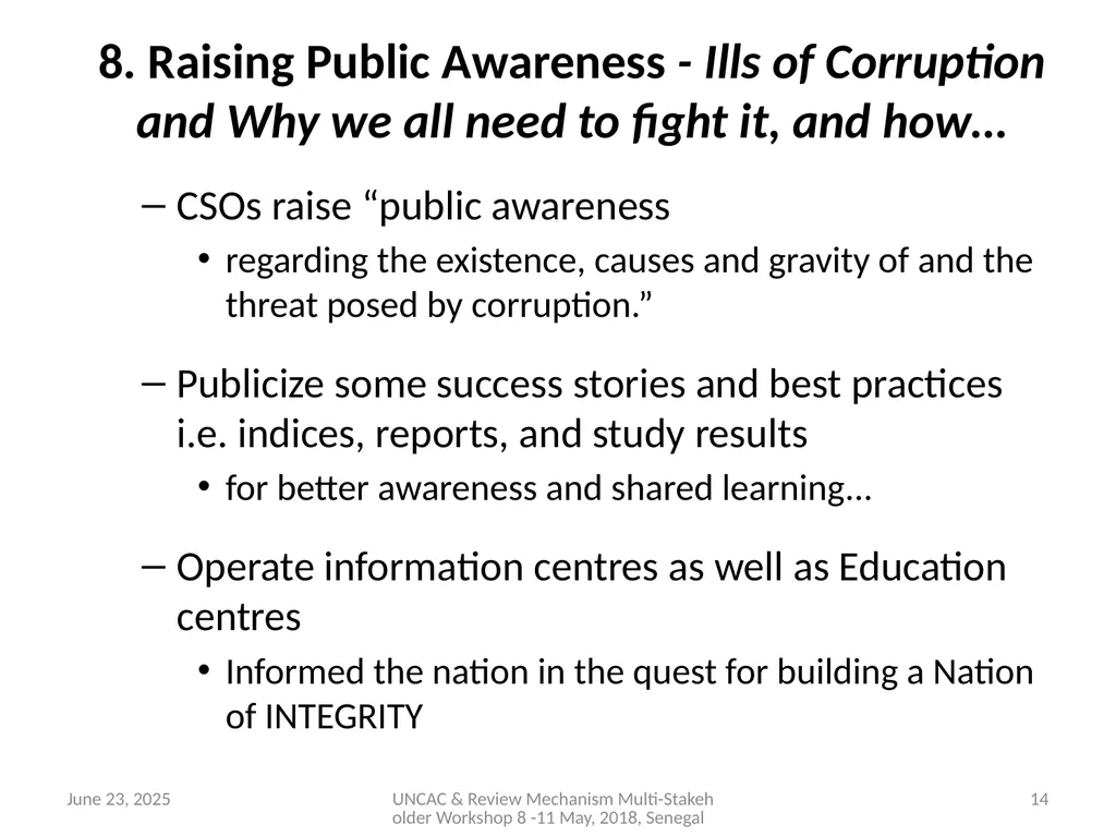 ENHANCING ACCOUNTABILITY & PUBLIC FINANCE - slide 14 of 20