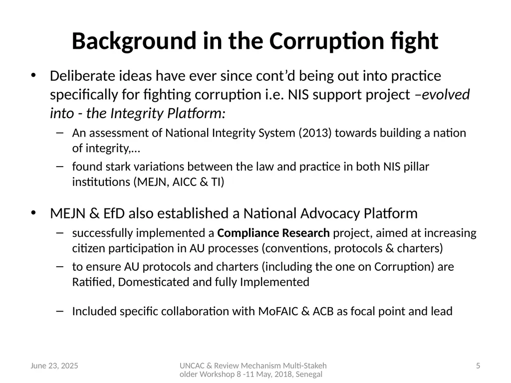 ENHANCING ACCOUNTABILITY & PUBLIC FINANCE - slide 5 of 20