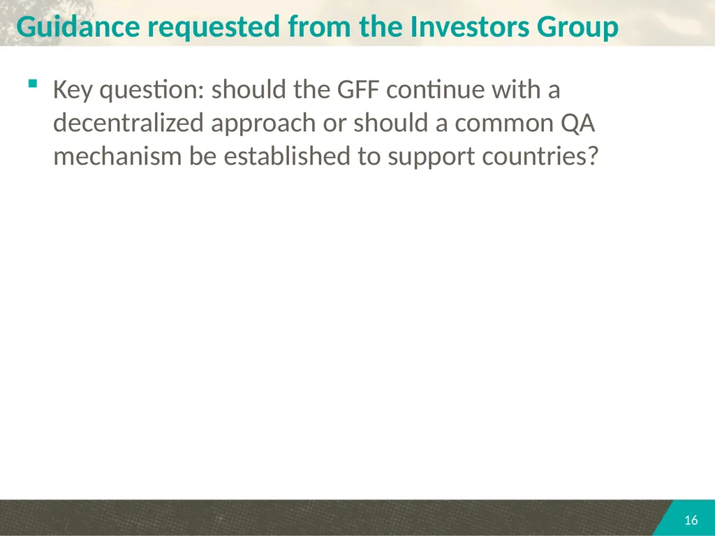 Country platforms, technical assistance, and - slide 16 of 16