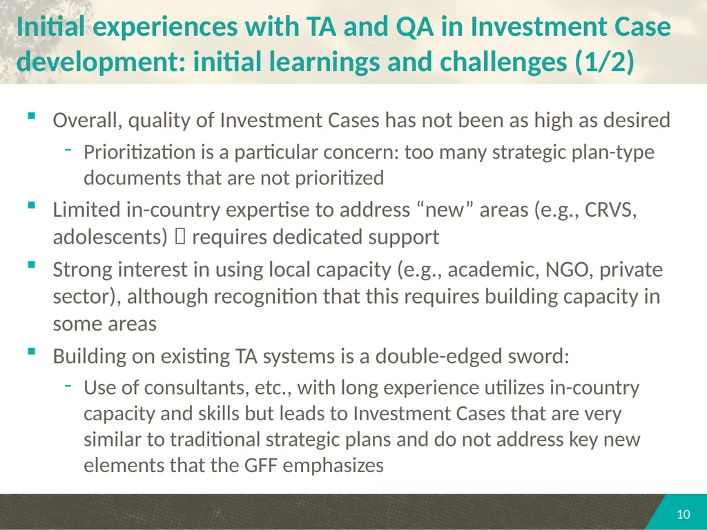 Country platforms, technical assistance, and - slide 10 of 16