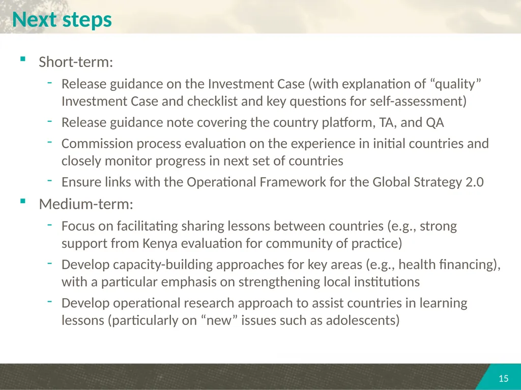Country platforms, technical assistance, and - slide 15 of 16