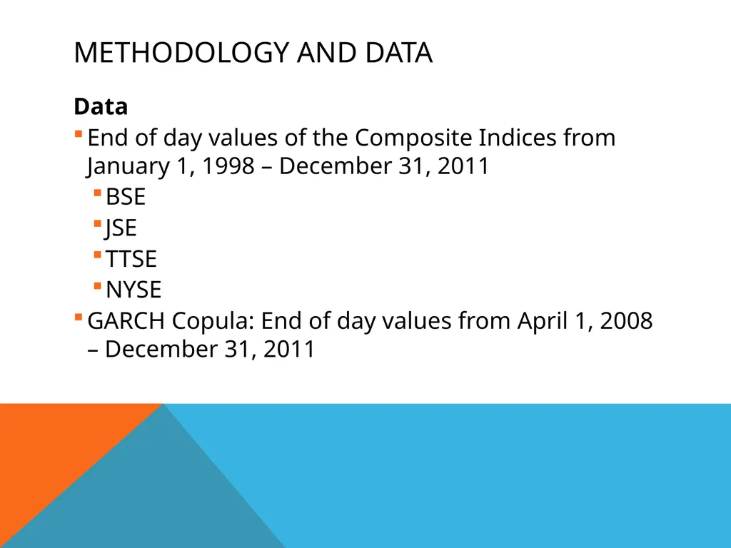 Co-movement of Stock Prices in the CARICOM Region - slide 5 of 27