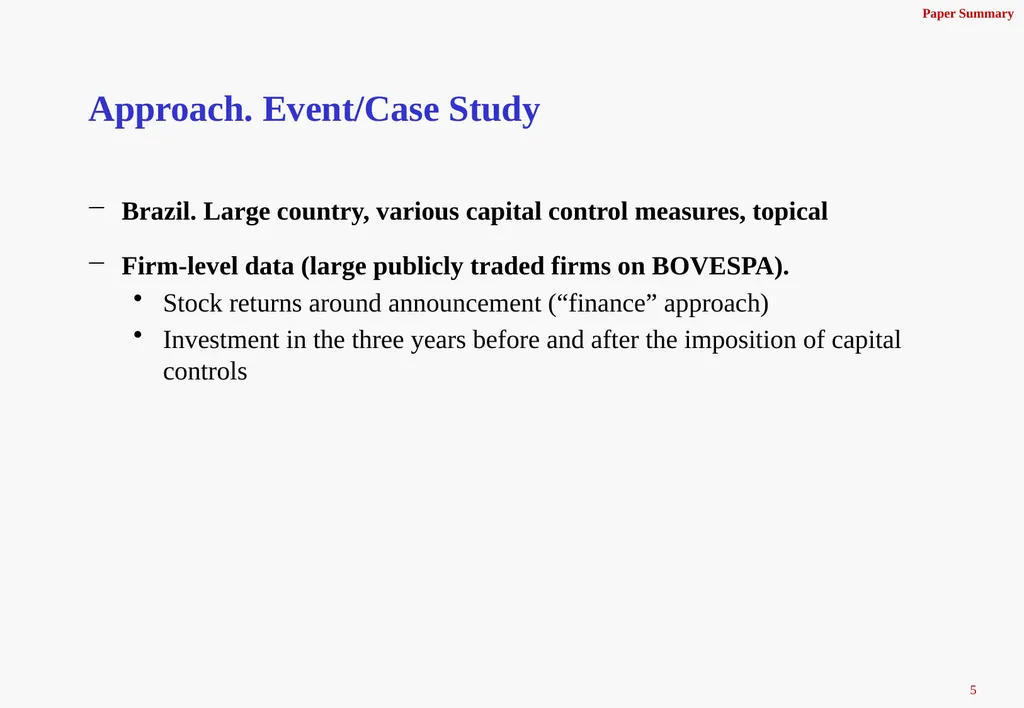 The Real Effects of Capital Controls: Credit - slide 5 of 29