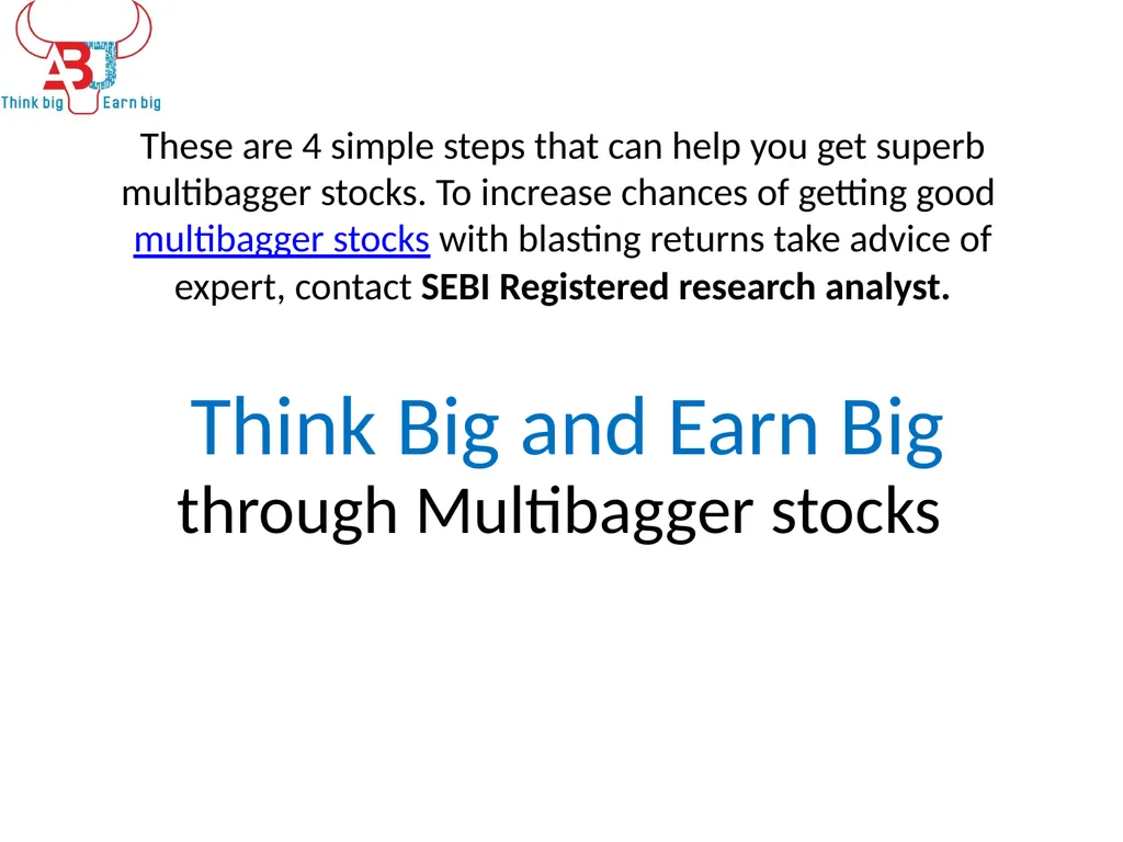 Simple yet Proven Method to Pick Multibagger - slide 6 of 7