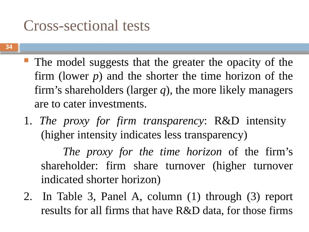 Behavioral Corporate Finance － Models of - slide 34 of 38