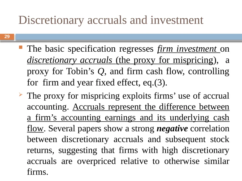 Behavioral Corporate Finance － Models of - slide 29 of 38