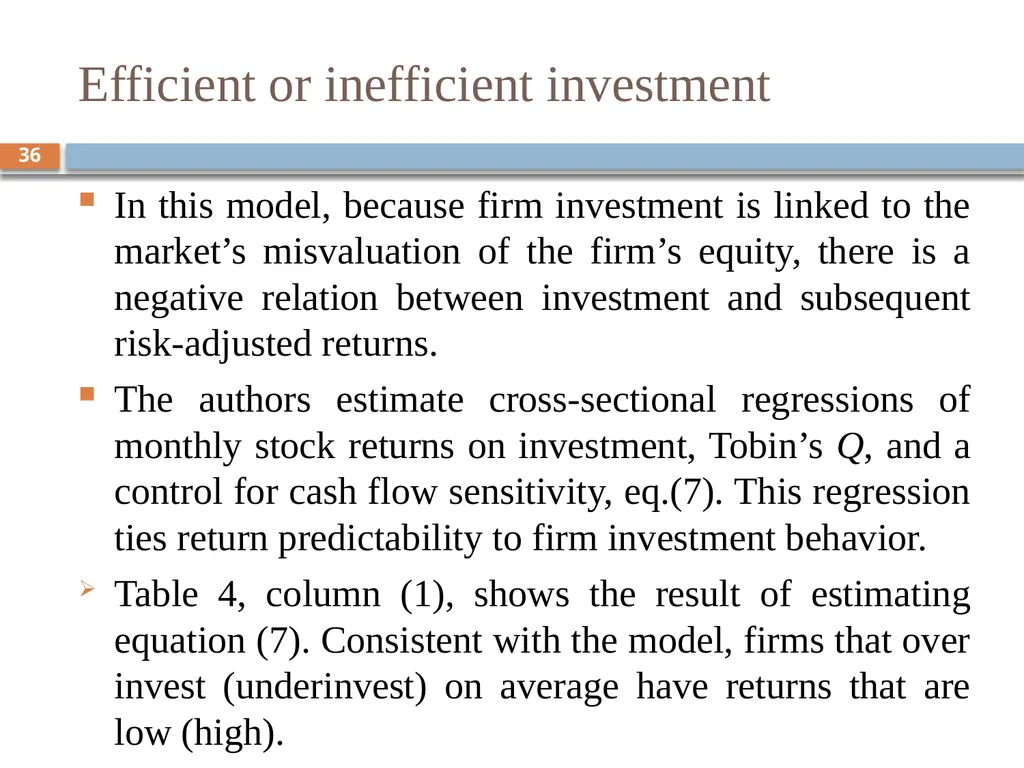 Behavioral Corporate Finance － Models of - slide 36 of 38