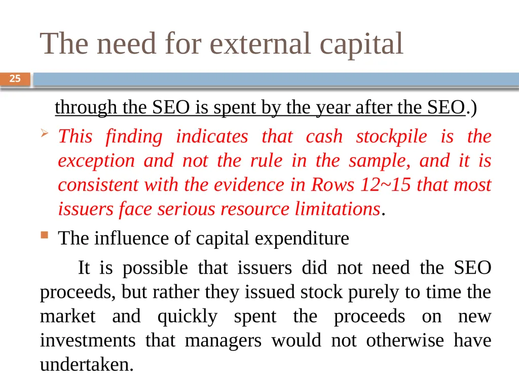 Behavioral Corporate Finance － Models of - slide 25 of 38