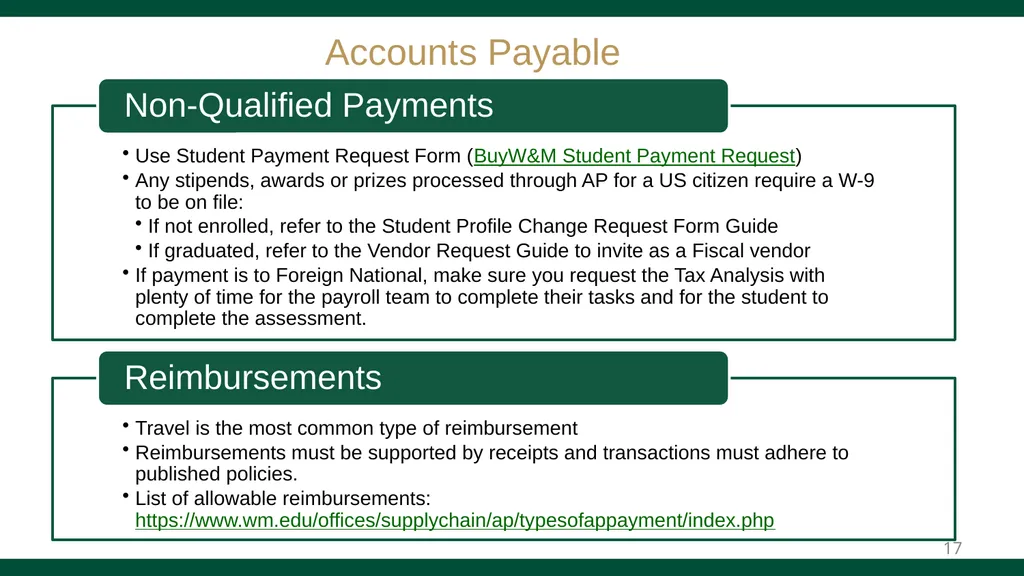 PAYMENTS TO STUDENTS GUIDE Effective March 2024 - slide 17 of 32
