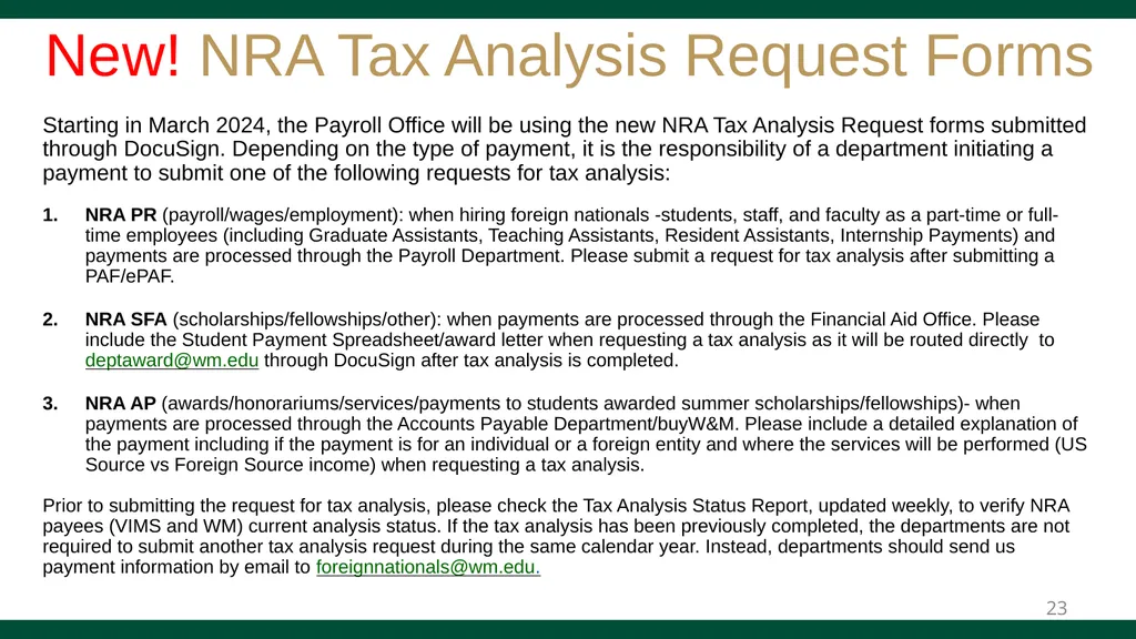 PAYMENTS TO STUDENTS GUIDE Effective March 2024 - slide 23 of 32