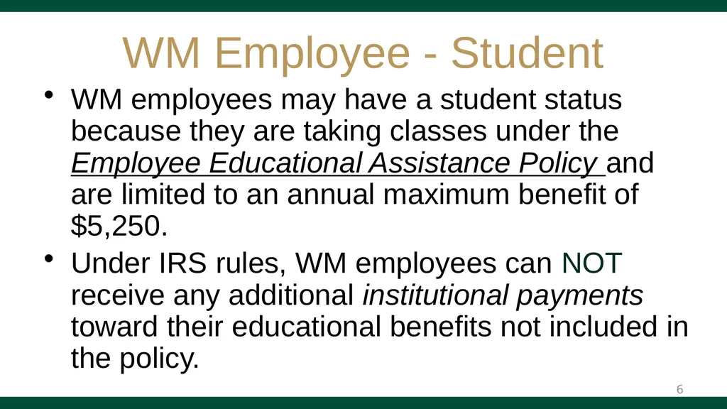 PAYMENTS TO STUDENTS GUIDE Effective March 2024 - slide 6 of 32