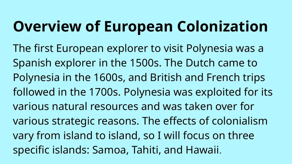 Colonization and the Polynesian Islands Makena - slide 4 of 10