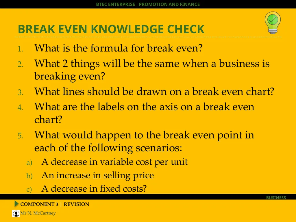 COMPONENT 3 | REVISION BTEC Enterprise HOOK – WHAT - slide 24 of 30