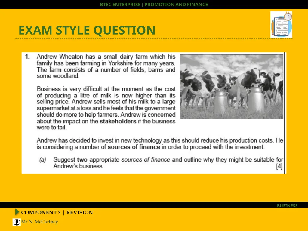 COMPONENT 3 | REVISION BTEC Enterprise HOOK – WHAT - slide 27 of 30
