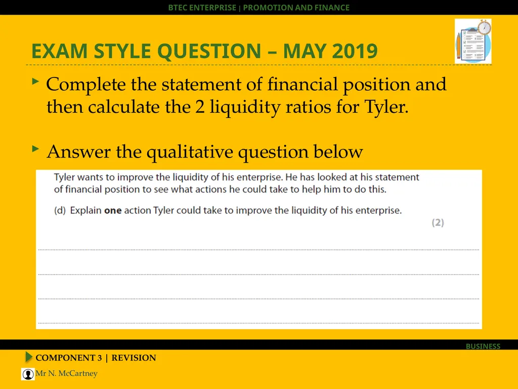 COMPONENT 3 | REVISION BTEC Enterprise HOOK – WHAT - slide 19 of 30