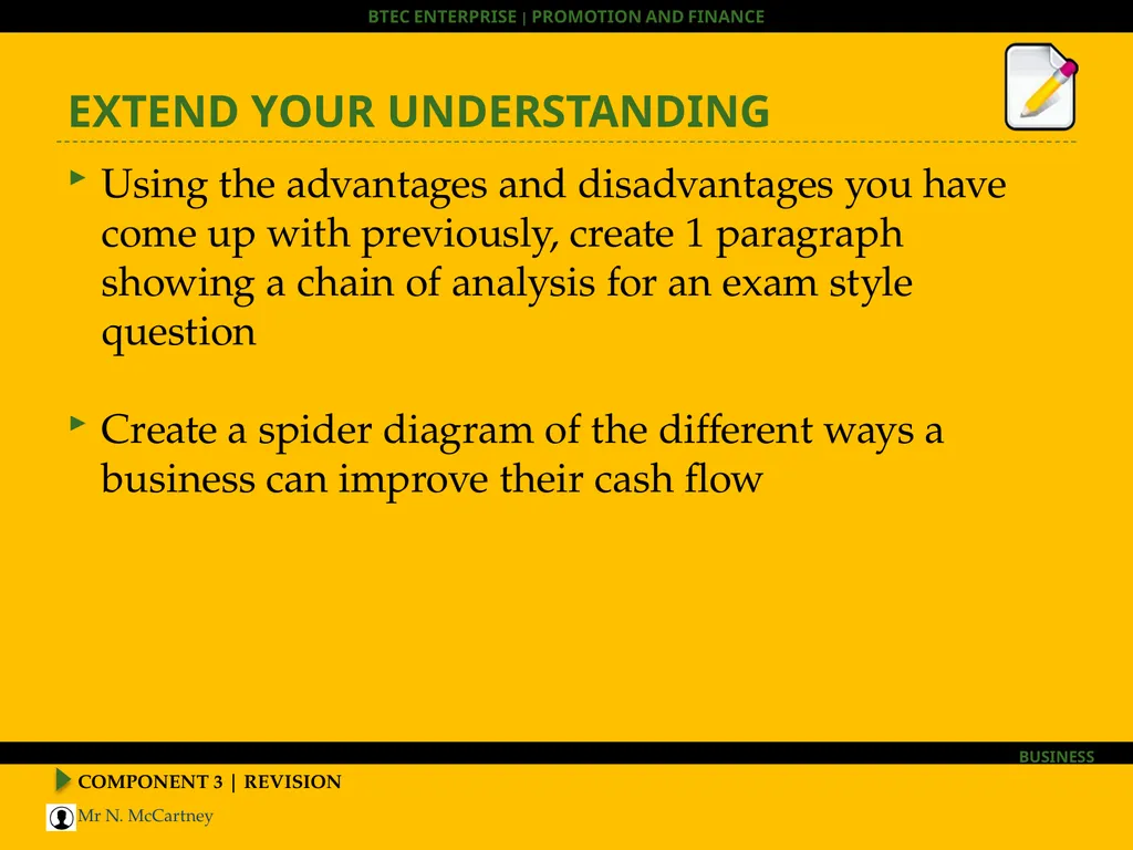 COMPONENT 3 | REVISION BTEC Enterprise HOOK – WHAT - slide 21 of 30