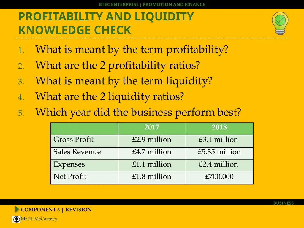COMPONENT 3 | REVISION BTEC Enterprise HOOK – WHAT - slide 18 of 30