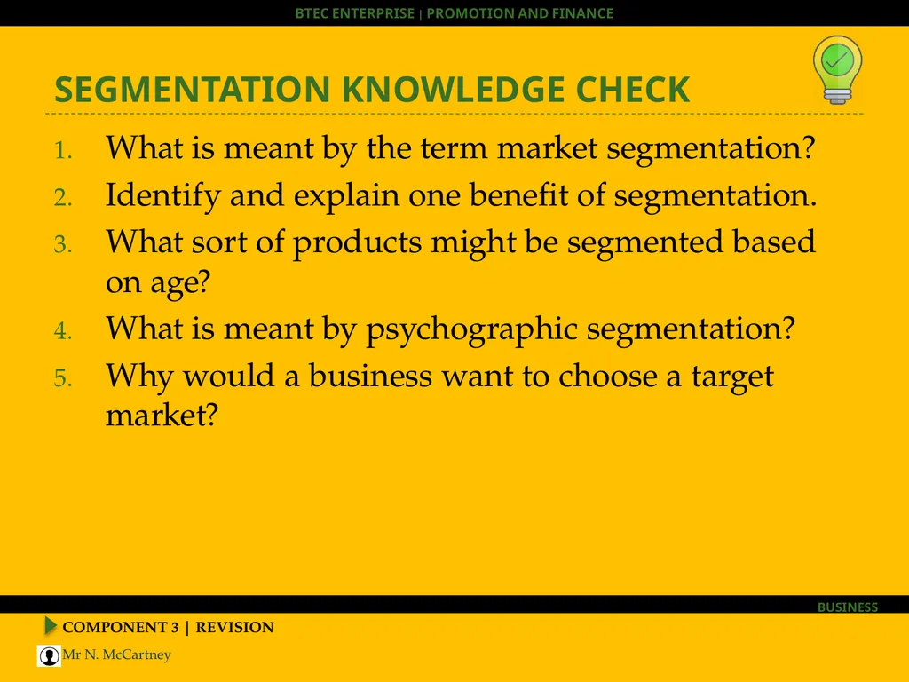 COMPONENT 3 | REVISION BTEC Enterprise HOOK – WHAT - slide 6 of 30