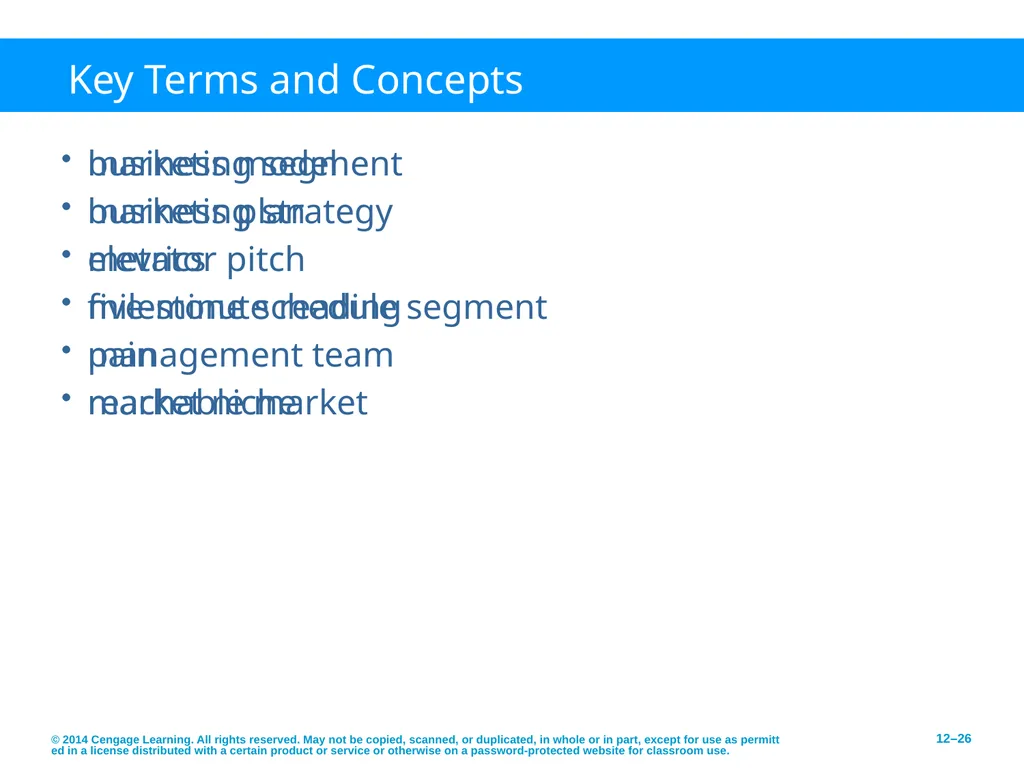 Developing an Effective Business Plan © 2014 - slide 26 of 26
