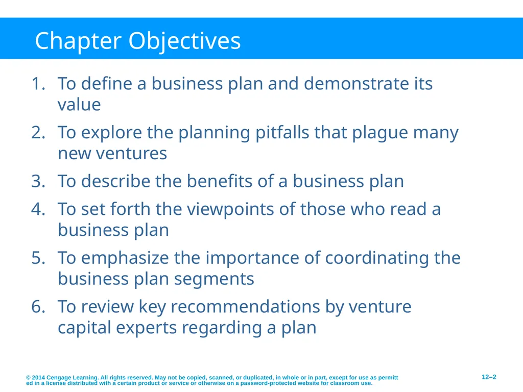 Developing an Effective Business Plan © 2014 - slide 2 of 26