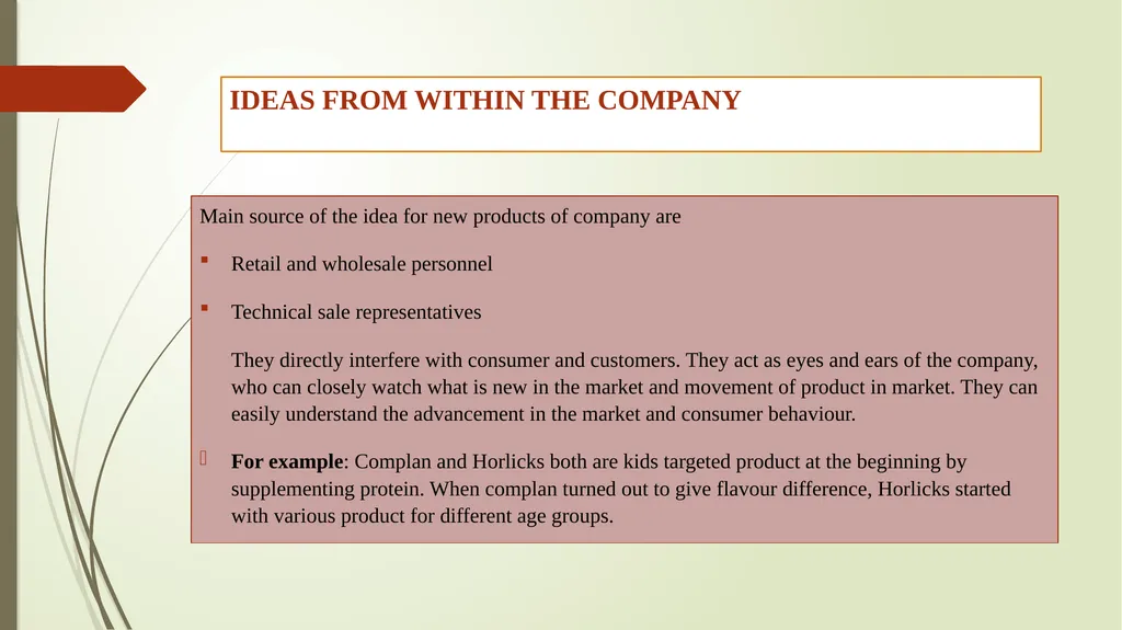 SOURCES OF IDEA FOR NEW PRODUCT DEVELOPMENT - slide 6 of 17