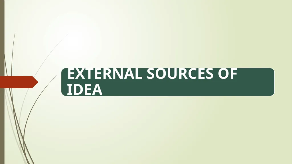 SOURCES OF IDEA FOR NEW PRODUCT DEVELOPMENT - slide 10 of 17