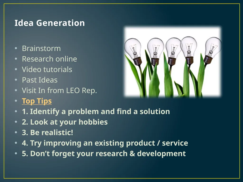 Student Enterprise Report Deadline – December - slide 6 of 35