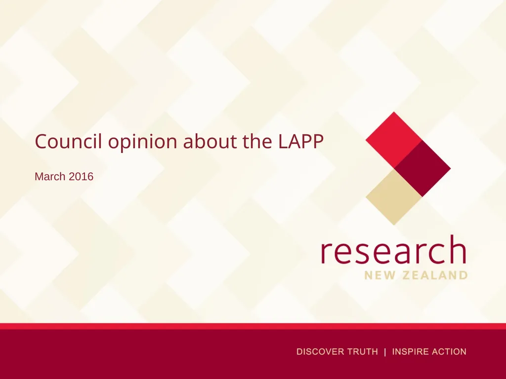 Council opinion about the LAPP March 2016 Summary