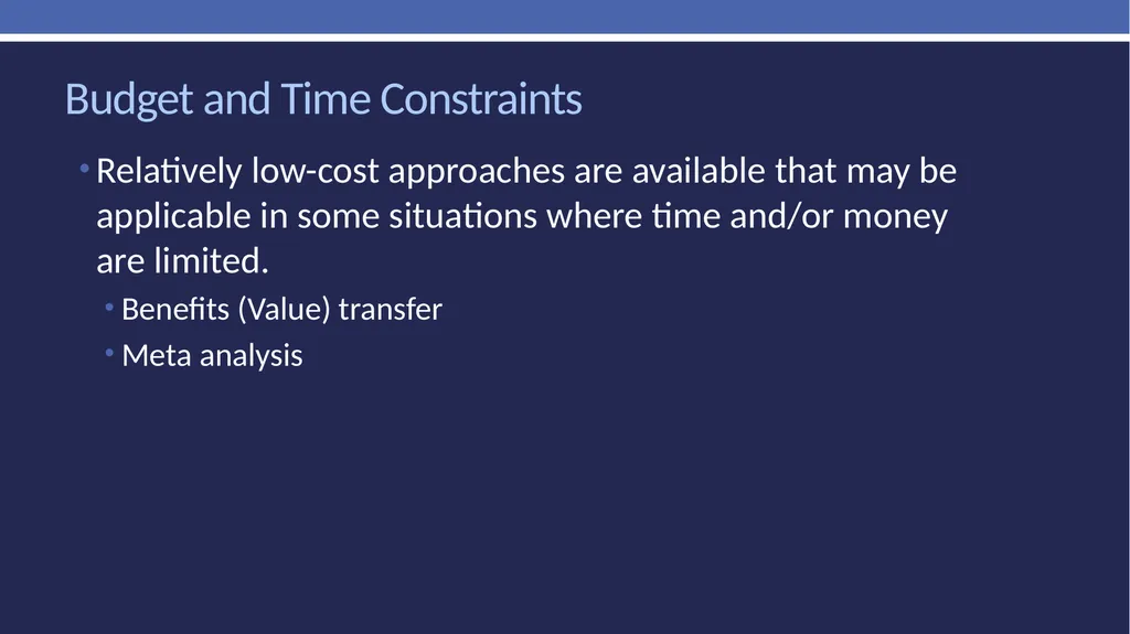 Non-market valuation: methods and data Peter W. - slide 52 of 59
