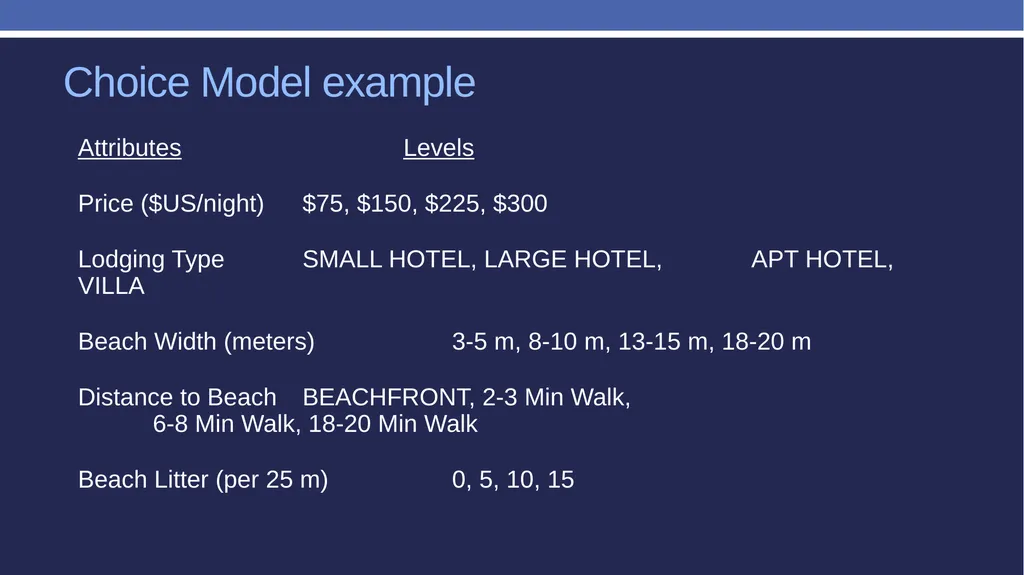 Non-market valuation: methods and data Peter W. - slide 43 of 59