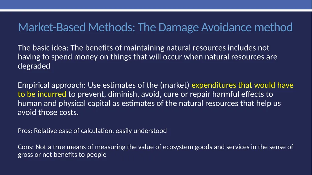 Non-market valuation: methods and data Peter W. - slide 32 of 59
