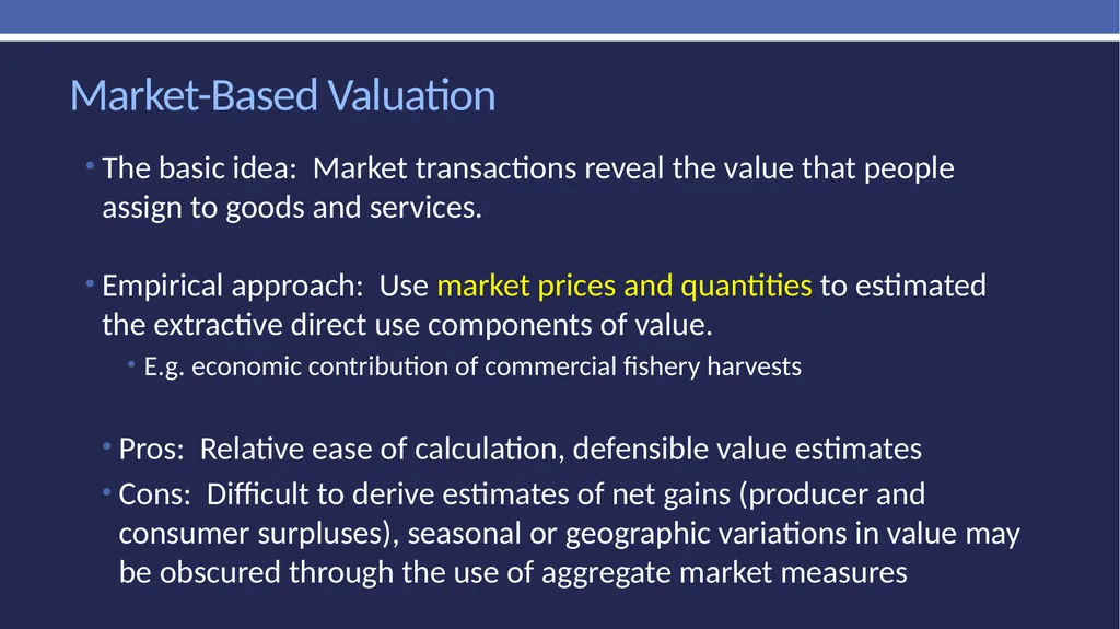 Non-market valuation: methods and data Peter W. - slide 30 of 59