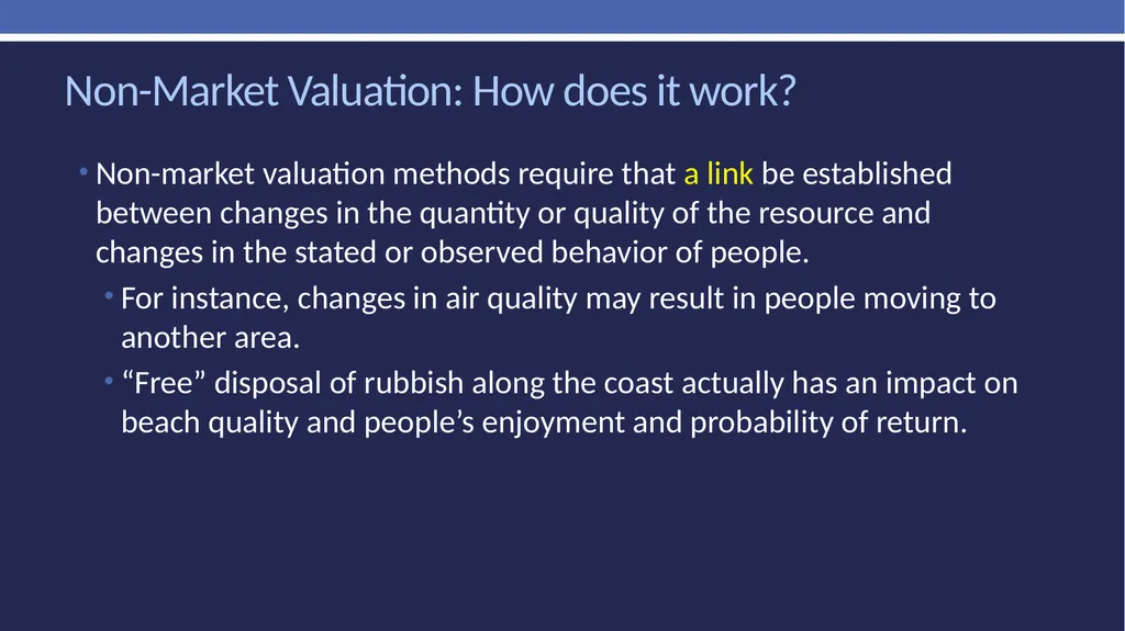 Non-market valuation: methods and data Peter W. - slide 25 of 59