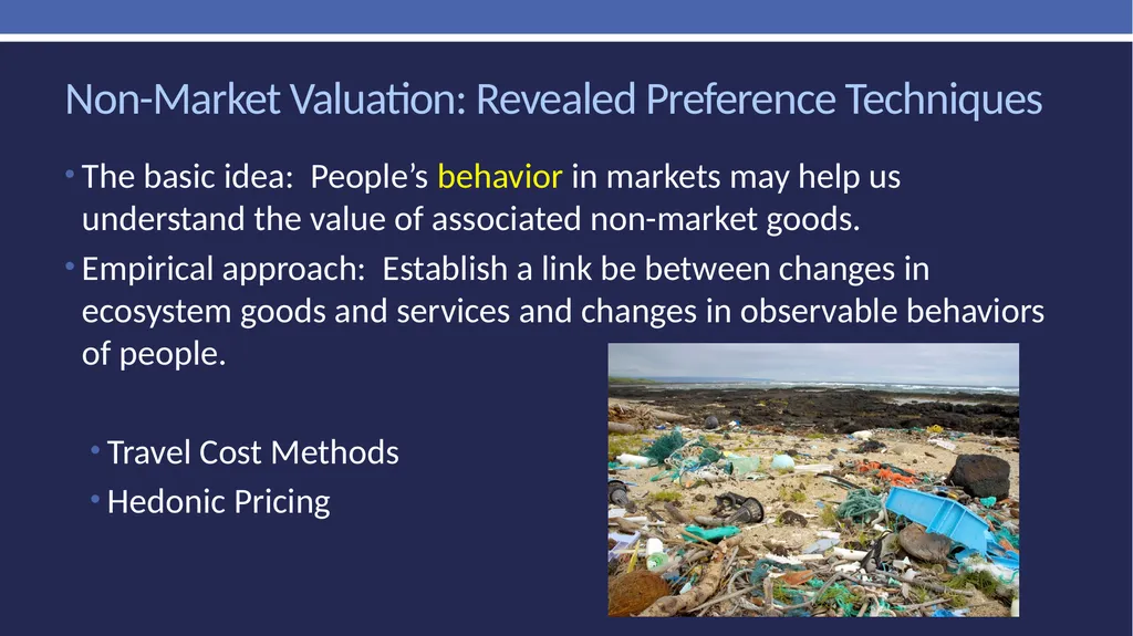 Non-market valuation: methods and data Peter W. - slide 33 of 59