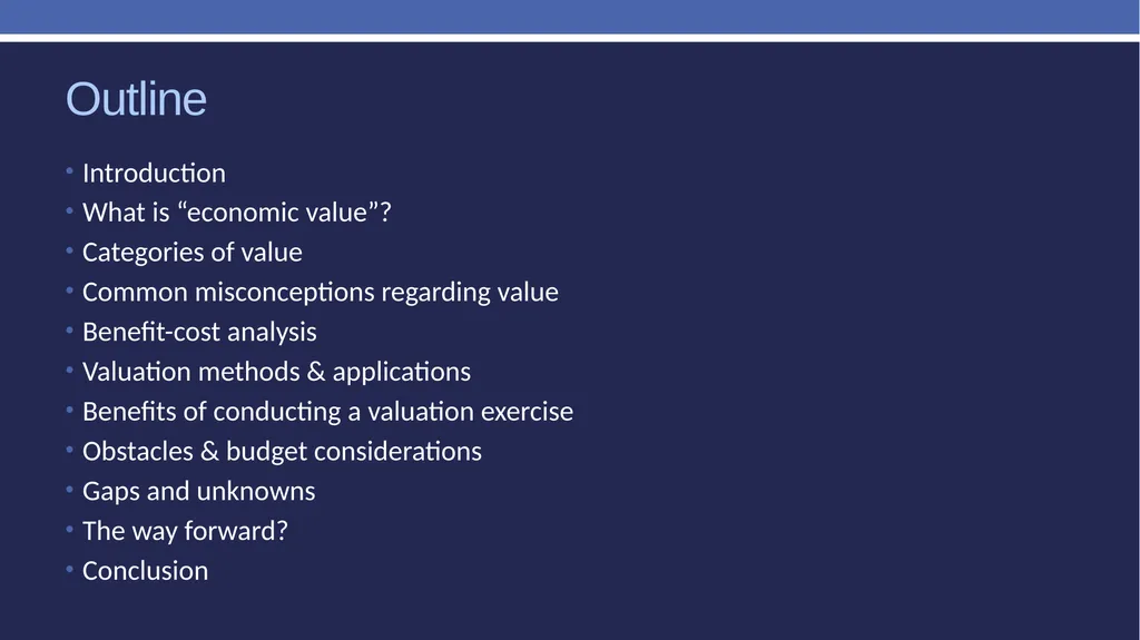 Non-market valuation: methods and data Peter W. - slide 2 of 59