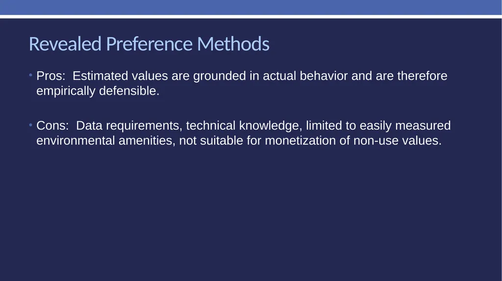 Non-market valuation: methods and data Peter W. - slide 38 of 59