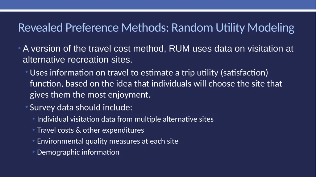 Non-market valuation: methods and data Peter W. - slide 35 of 59