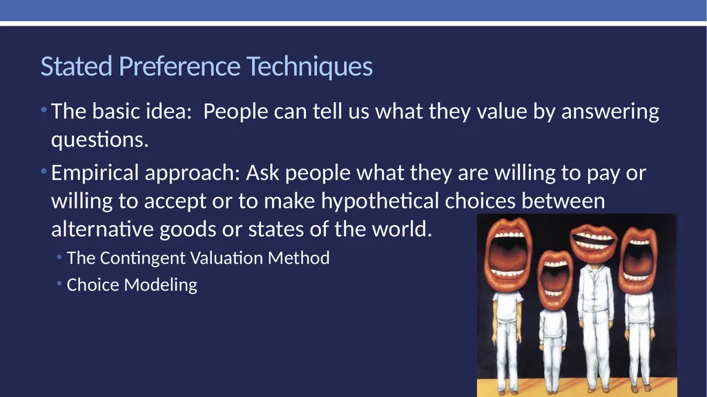 Non-market valuation: methods and data Peter W. - slide 39 of 59
