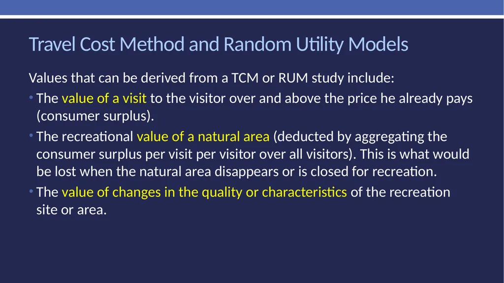 Non-market valuation: methods and data Peter W. - slide 36 of 59
