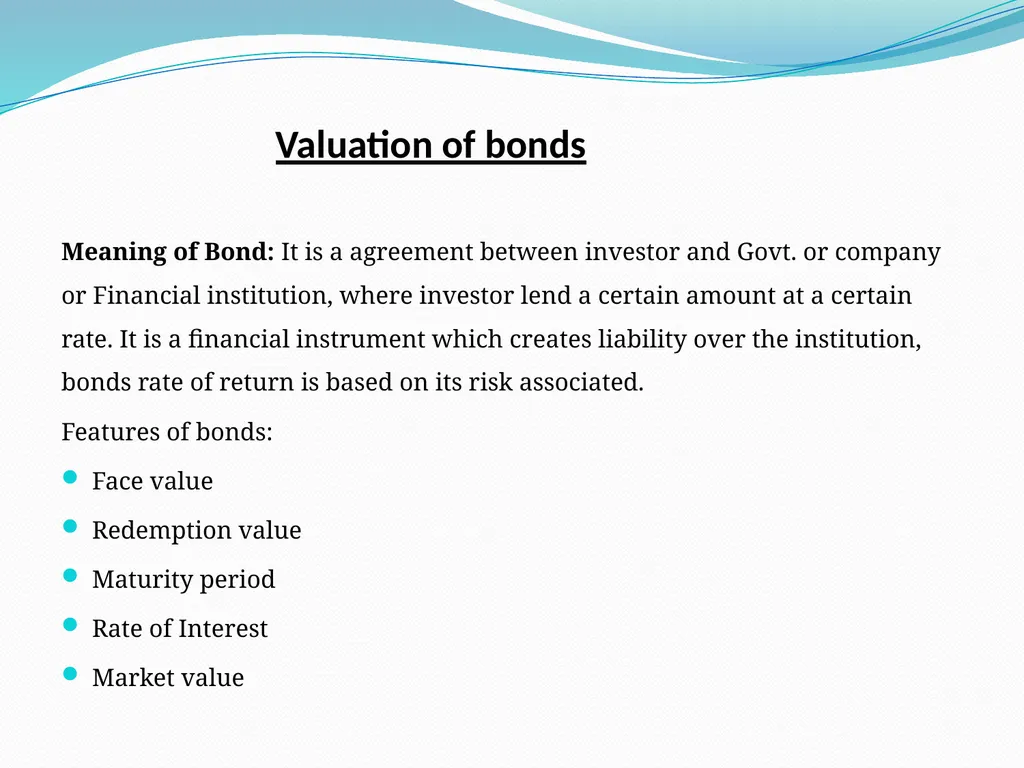 Unit 3: Valuation Of Fixed Income Securities - slide 5 of 9