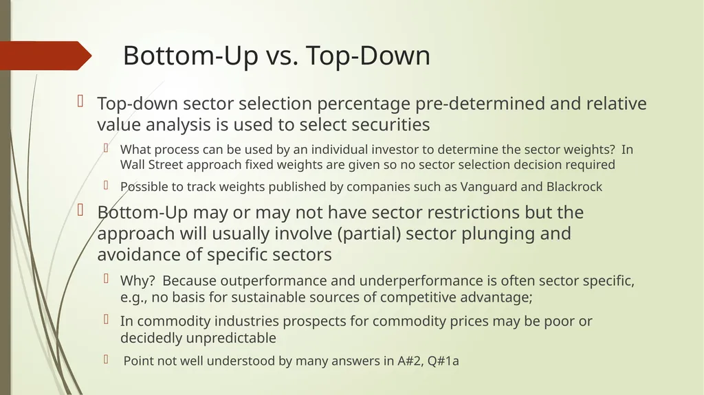 What type of valuation? Relative Value: Selecting - slide 6 of 18