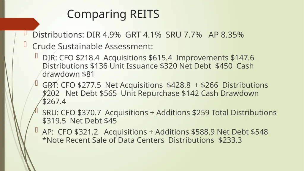 What type of valuation? Relative Value: Selecting - slide 9 of 18