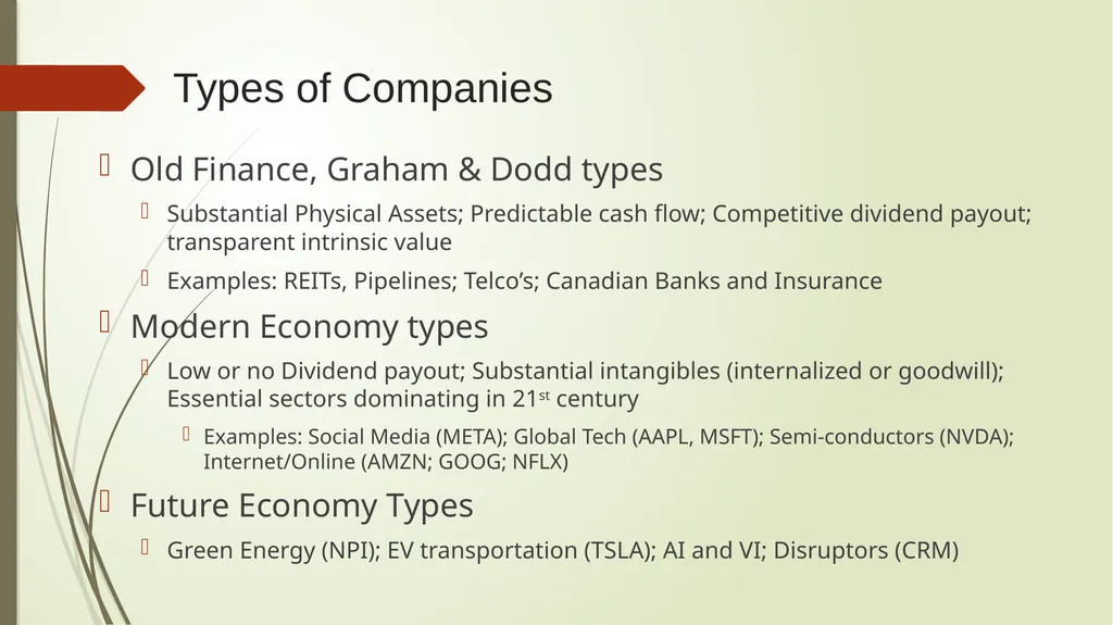 What type of valuation? Relative Value: Selecting - slide 2 of 18