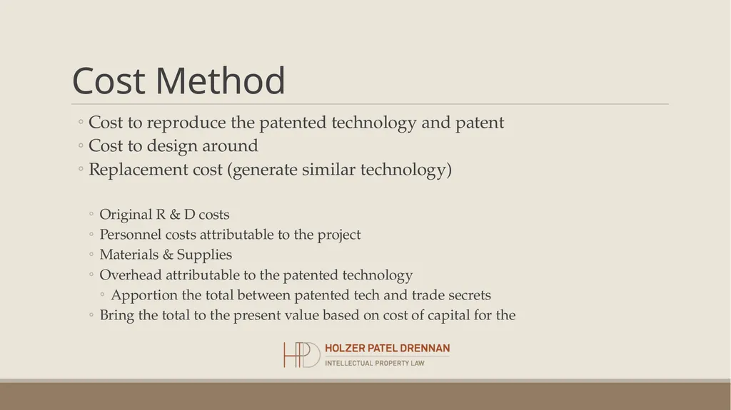 Patent Valuation Chirag Patel, CPVA, CFA Holzer - slide 8 of 22