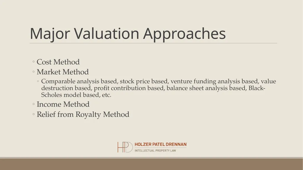 Patent Valuation Chirag Patel, CPVA, CFA Holzer - slide 7 of 22