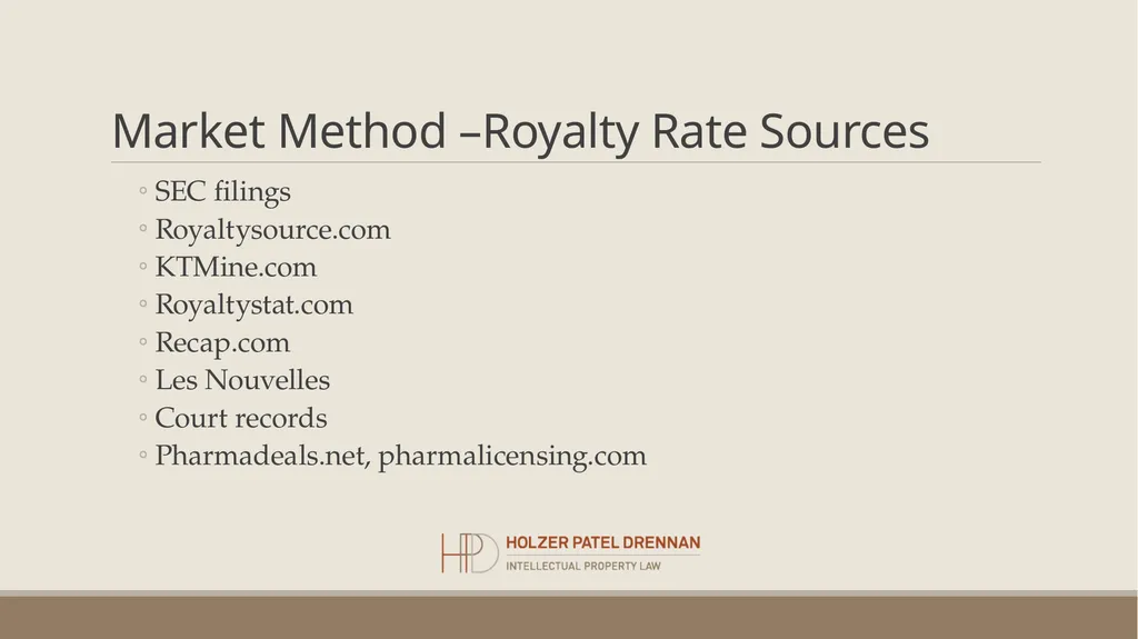 Patent Valuation Chirag Patel, CPVA, CFA Holzer - slide 18 of 22