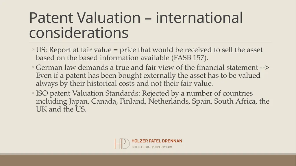 Patent Valuation Chirag Patel, CPVA, CFA Holzer - slide 22 of 22