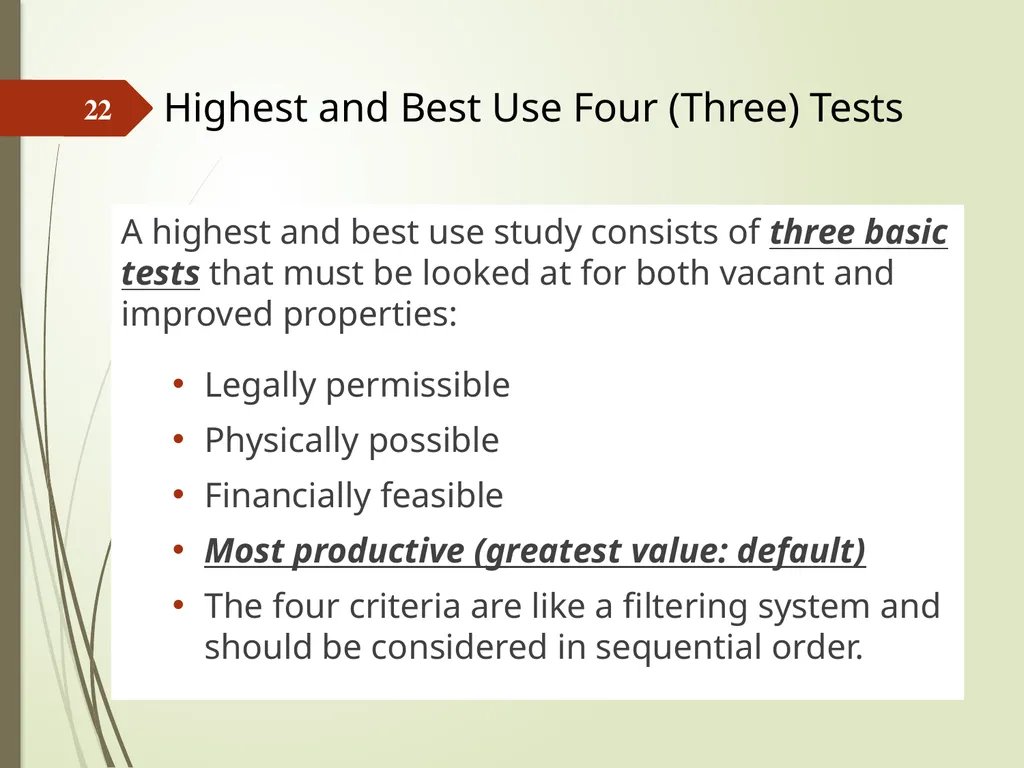 Highest and Best Use: Market Analysis and - slide 22 of 65