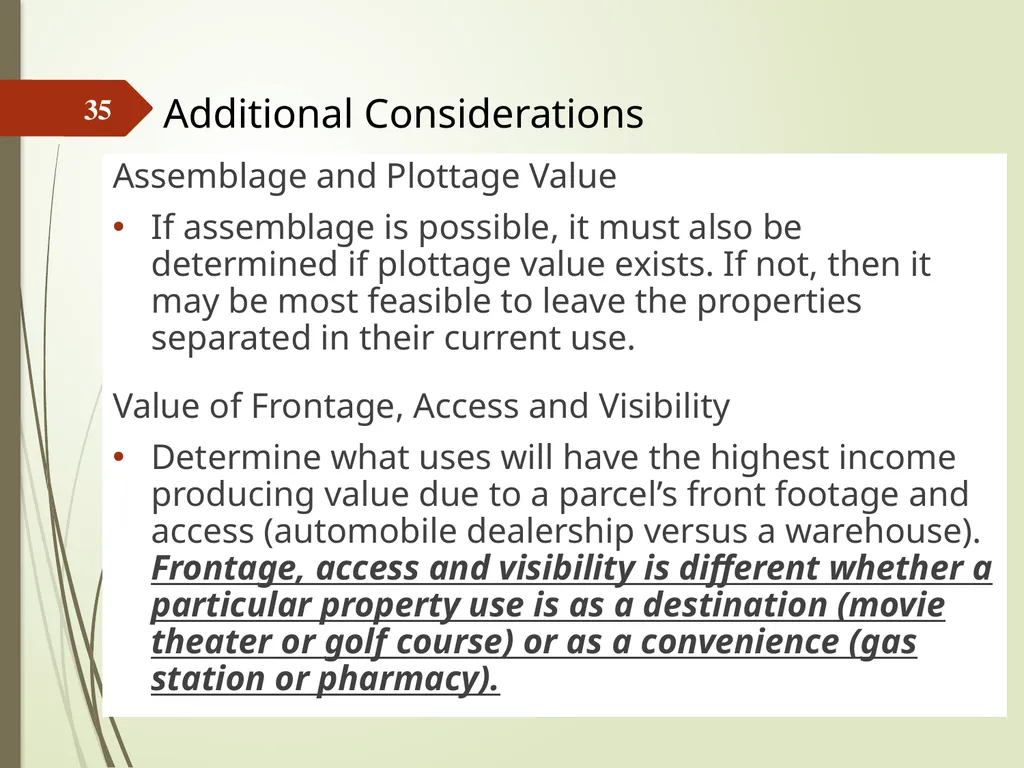 Highest and Best Use: Market Analysis and - slide 35 of 65