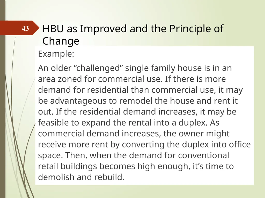 Highest and Best Use: Market Analysis and - slide 43 of 65